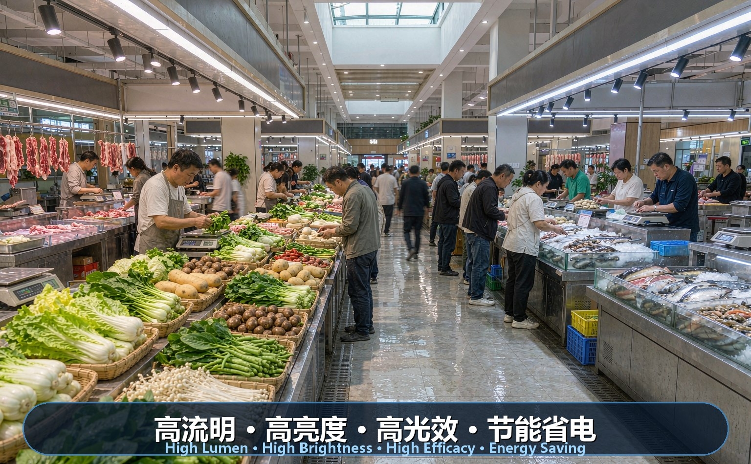 生鲜综合大市场LED照明 生鲜综合大市场LED照明